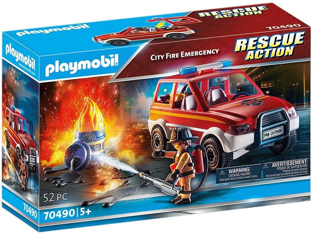 City Action Fire Emergency Rescue Action - Toy Box Michigan Playmobil  authorized