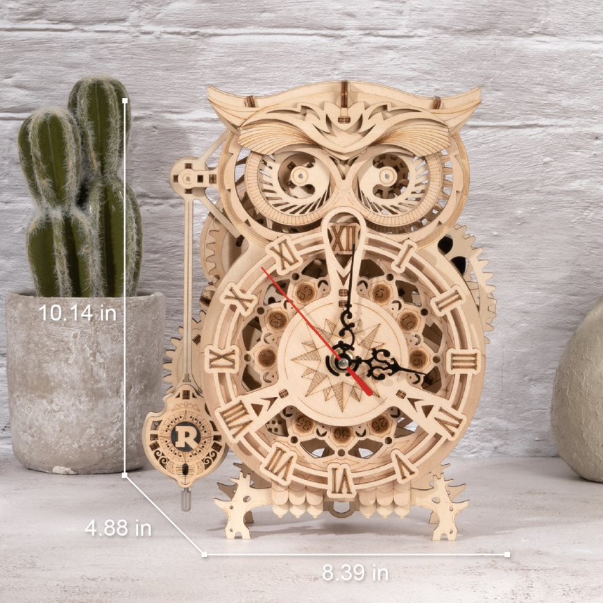 Owl Clock Mechanical Time - Toy Box Michigan Toys for Big Kids!