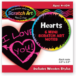 Heart-Shaped Mini Scratch Art Notes