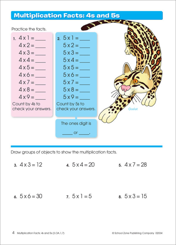 Multiplication & Division Grades 3-4 Workbook