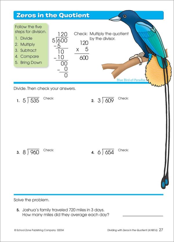 Multiplication & Division Grades 3-4 Workbook