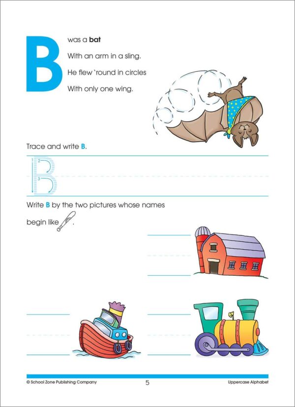 Uppercase Alphabet Preschool Workbook (64 Pages)