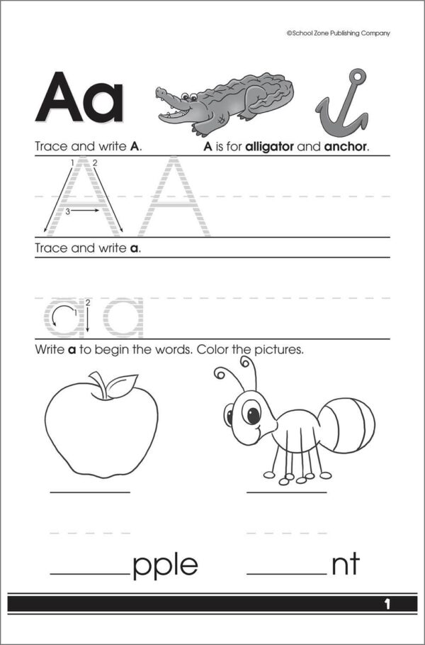 Learn the Alphabet Grades P-K Workbook