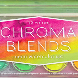 Ooly Chroma Blends Watercolor Neon Paint Set of 12