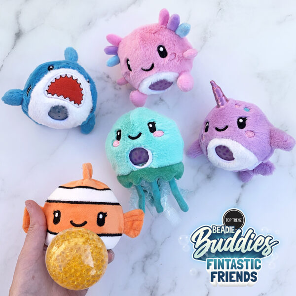 Fintastic Friends Beadie Buddies - Mini Sensory Plush Squishy Toy