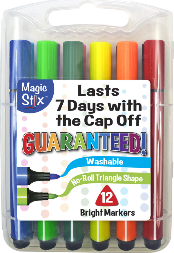 Magic Tri Stix 12 Color Cap Off For 7 Days