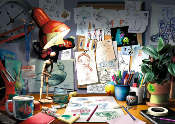 Disney Pixar:The Artist's Desk (1000 pc Puzzle)