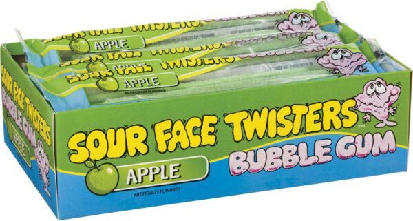Sour Face Twisters Bubblegum