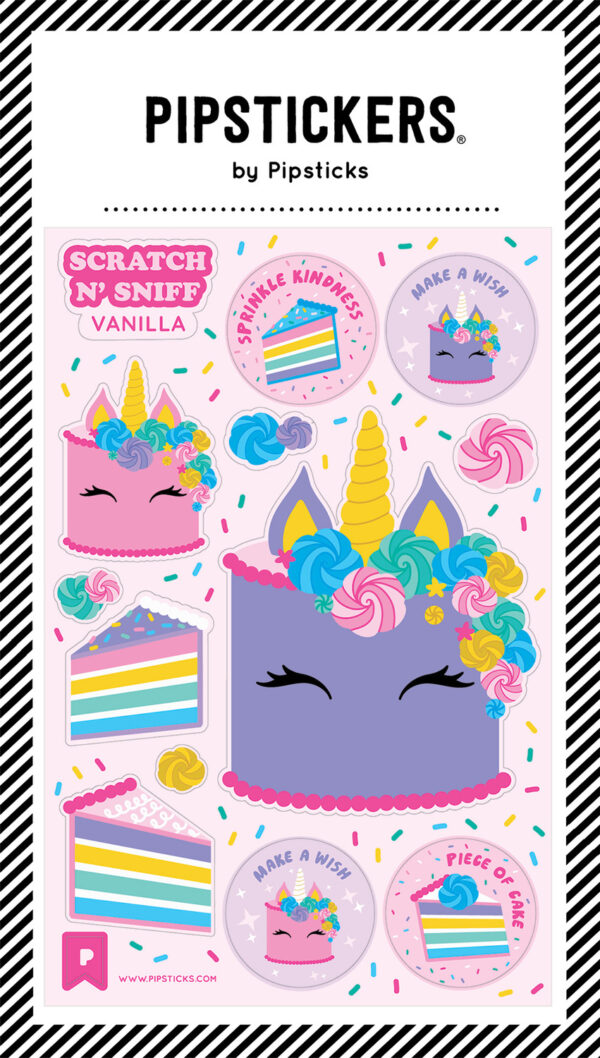 Stickers - Unicorn Cake Scratch 'n Sniff