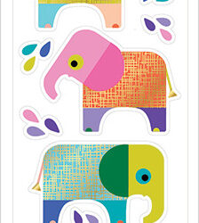 Stickers - Playful Pachyderms (2x8)