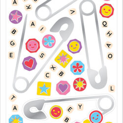 Stickers - Friendship Pins (3x7)