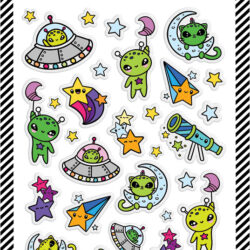 Stickers - Puffy Space Aliens