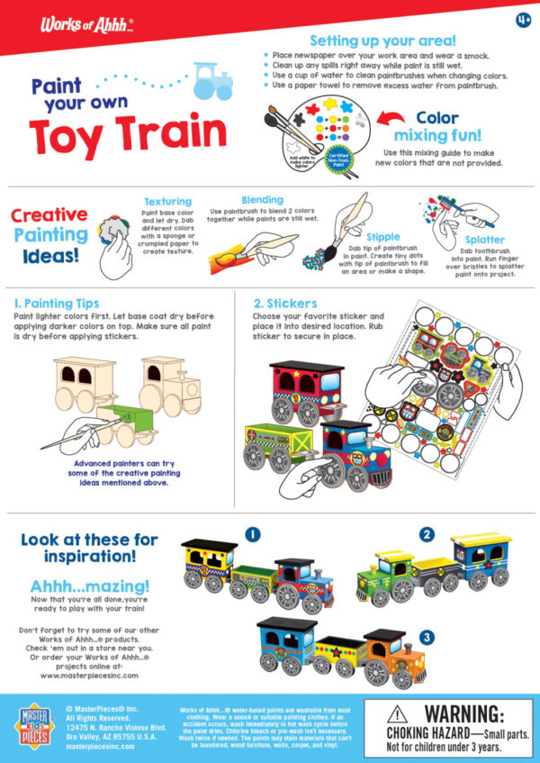 Toy Train - Wood Paint Kit