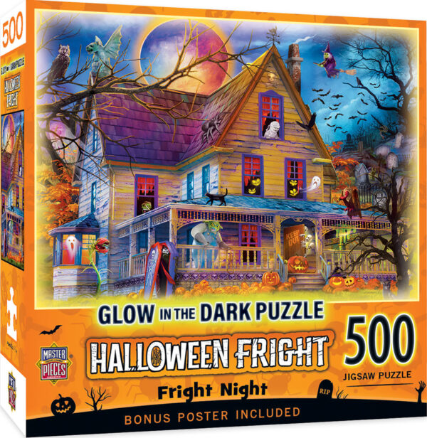 Glow in the Dark Halloween - Fright Night 500 Piece Puzzle