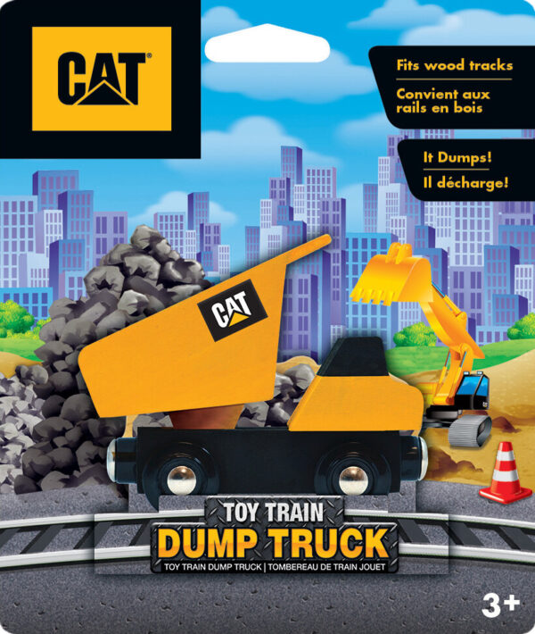 Caterpillar Dump Truck Wood Toy Train