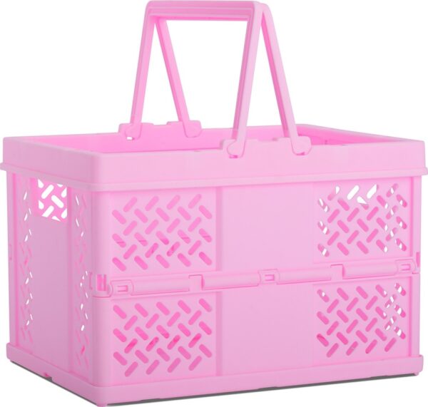 Small Pink Foldable Storage Crate