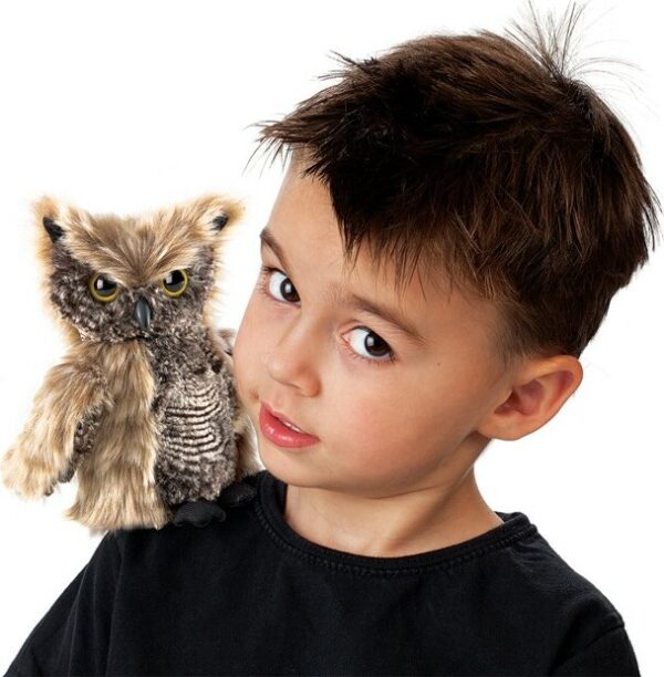 Owl, Screech Turning Head Puppet