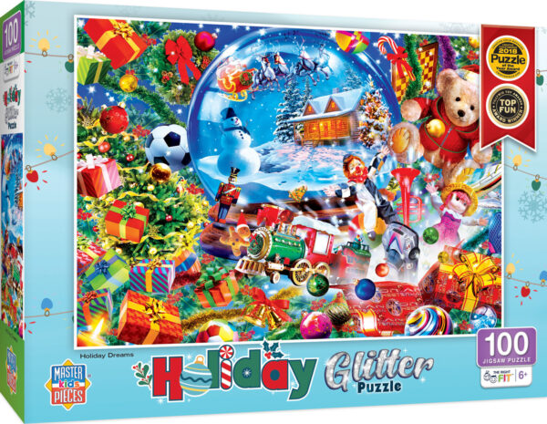 Holiday Dreams 100 Piece Glitter Puzzle
