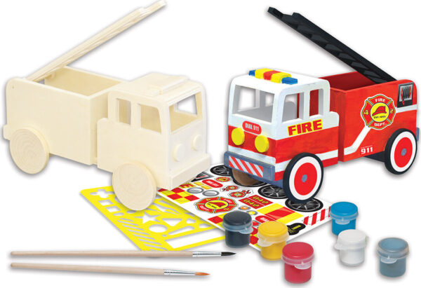 Firetruck - Wood Paint Kit