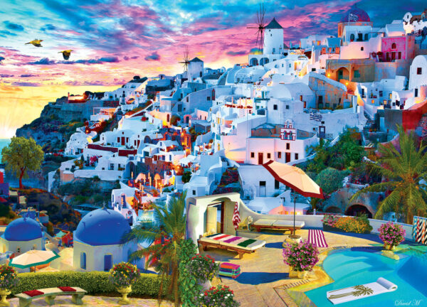Colorscapes - Santorini Sky 1000 Piece Puzzle