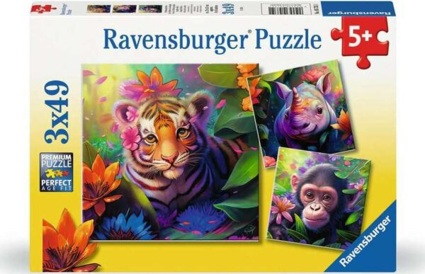 Jungle Babies (3x49 Piece Puzzle)